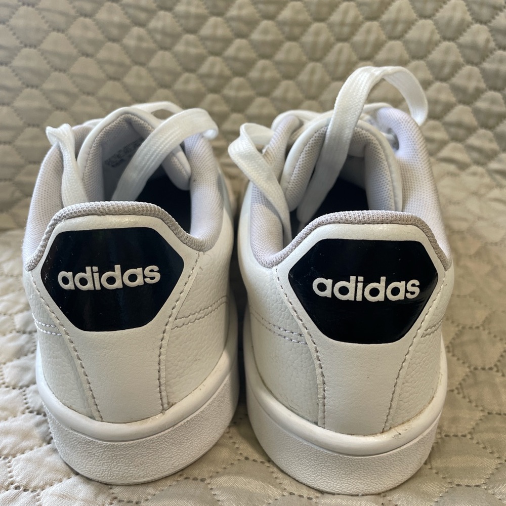 adidas Originals White Sneakers with Black Stripes - Picture 3 of 7